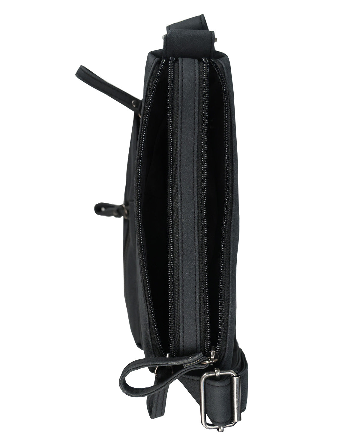 Bueno Tie Dye Twill Double Entry Crossbody Black