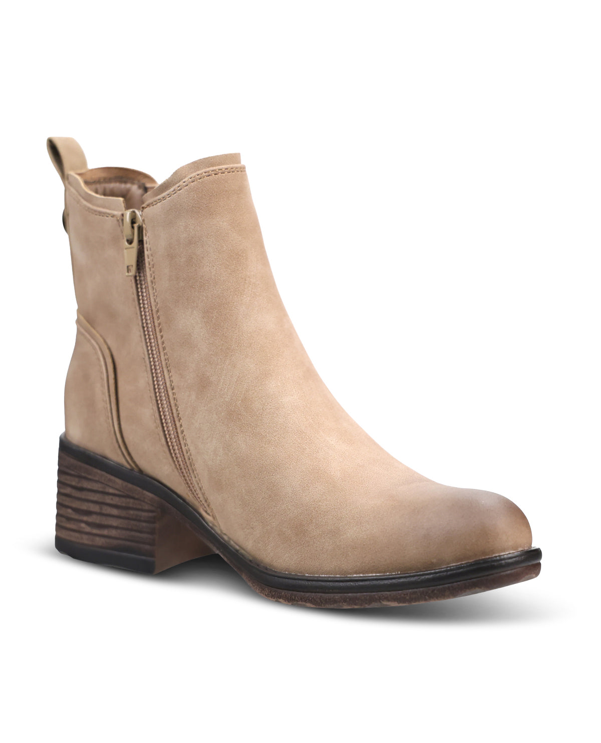Pierre Dumas Burnished Toe Boot Taupe