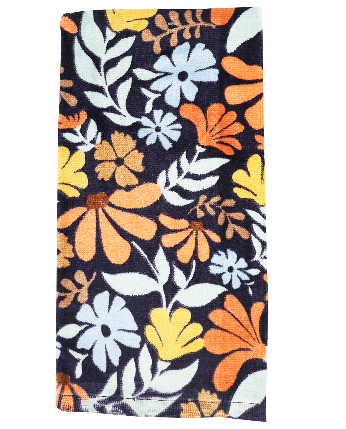 Vintage Groove Floral Kitchen Towel
