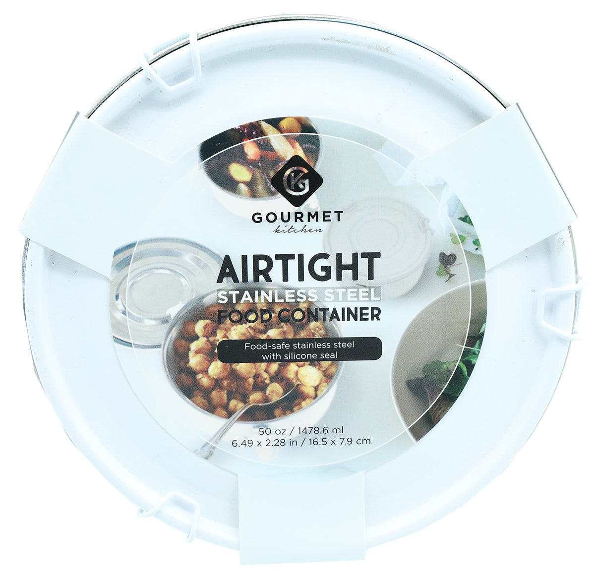 White Airtight Stainless Steel Food Container