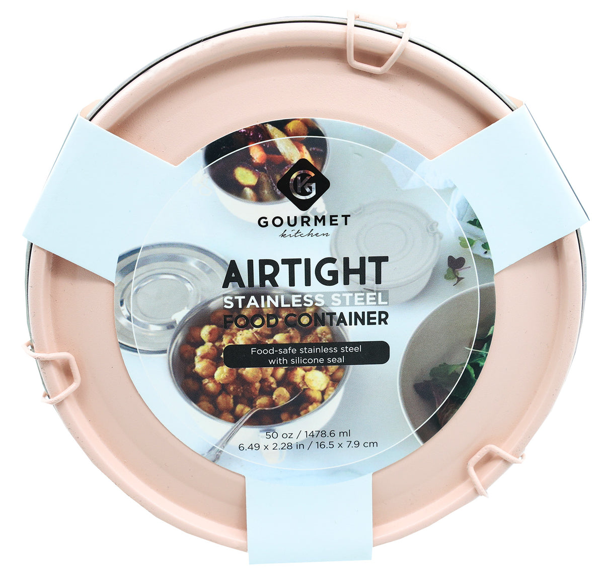 Mauve Airtight Stainless Steel Food Container