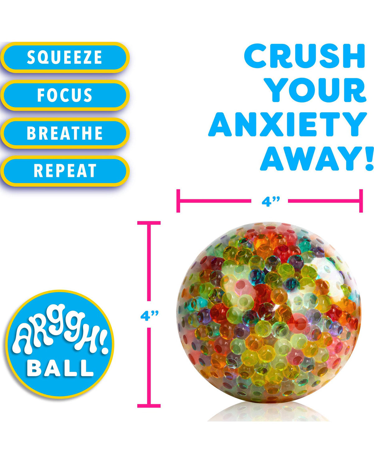 Glow in the Dark Squishy Ball - 4"