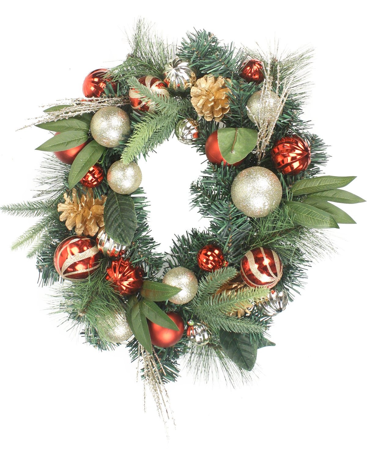 Christmas Wreath with Decorative Ornaments