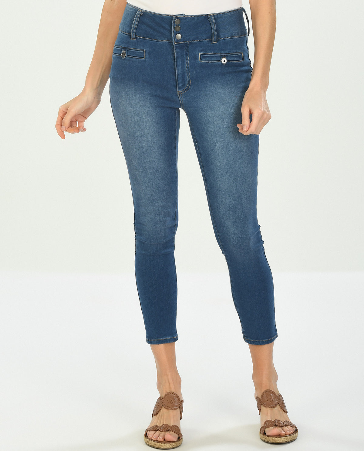 D Jeans Welt Pocket Cozy Ankle Jean