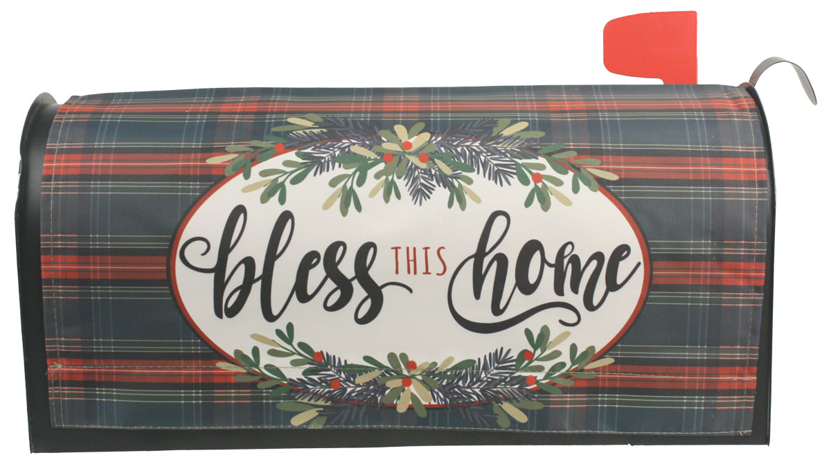 Bless This Home Holiday Mailbox Cover