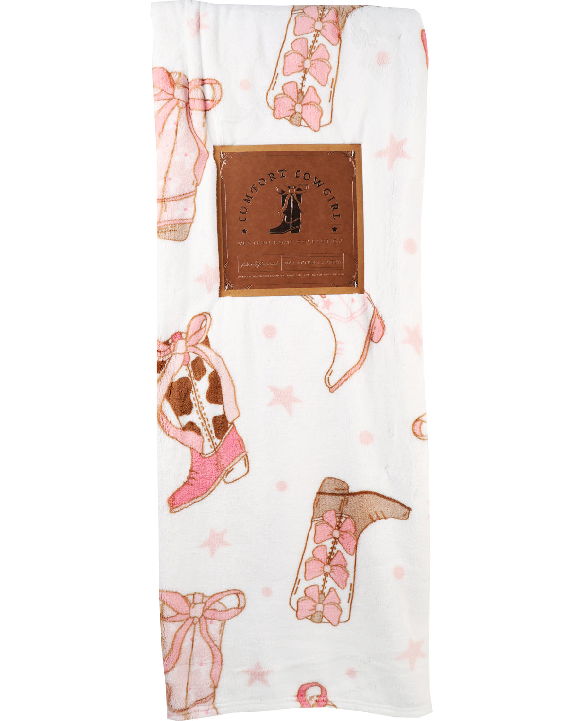 Cowboy Boots & Bows Hanging Throw