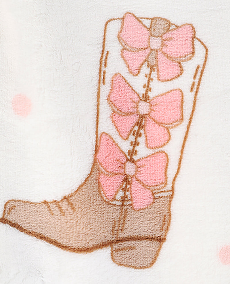 Cowboy Boots & Bows Hanging Throw