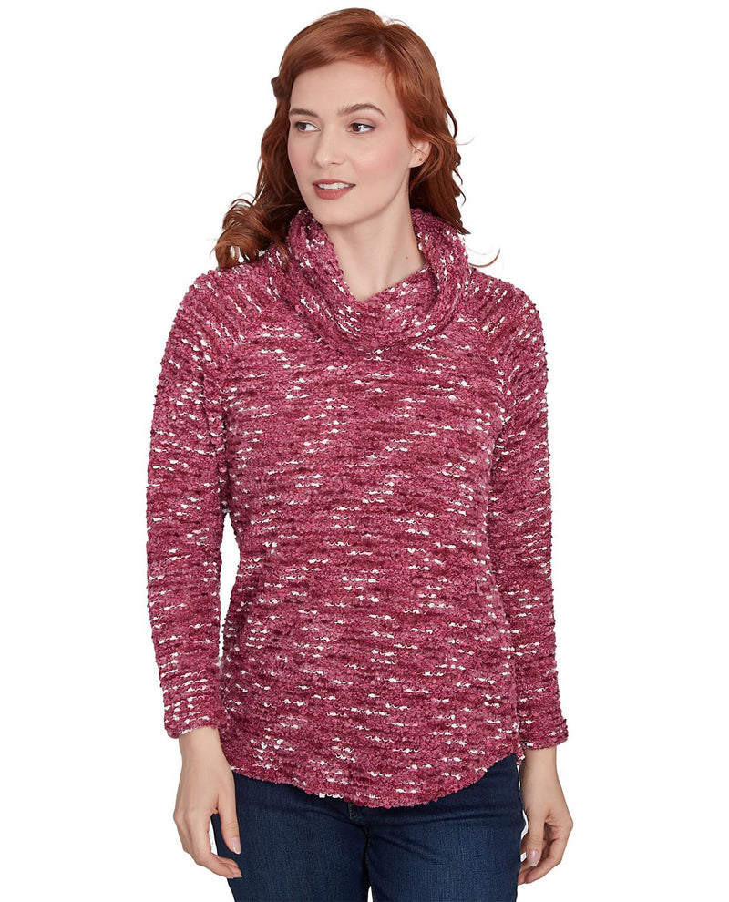 Ruby Road Must Haves II Cowl Neck Knit Pullover Top