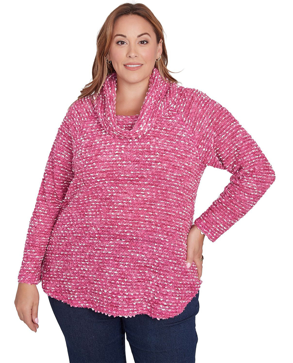 Ruby Road Must Haves II Cowl Neck Knit Pullover Top