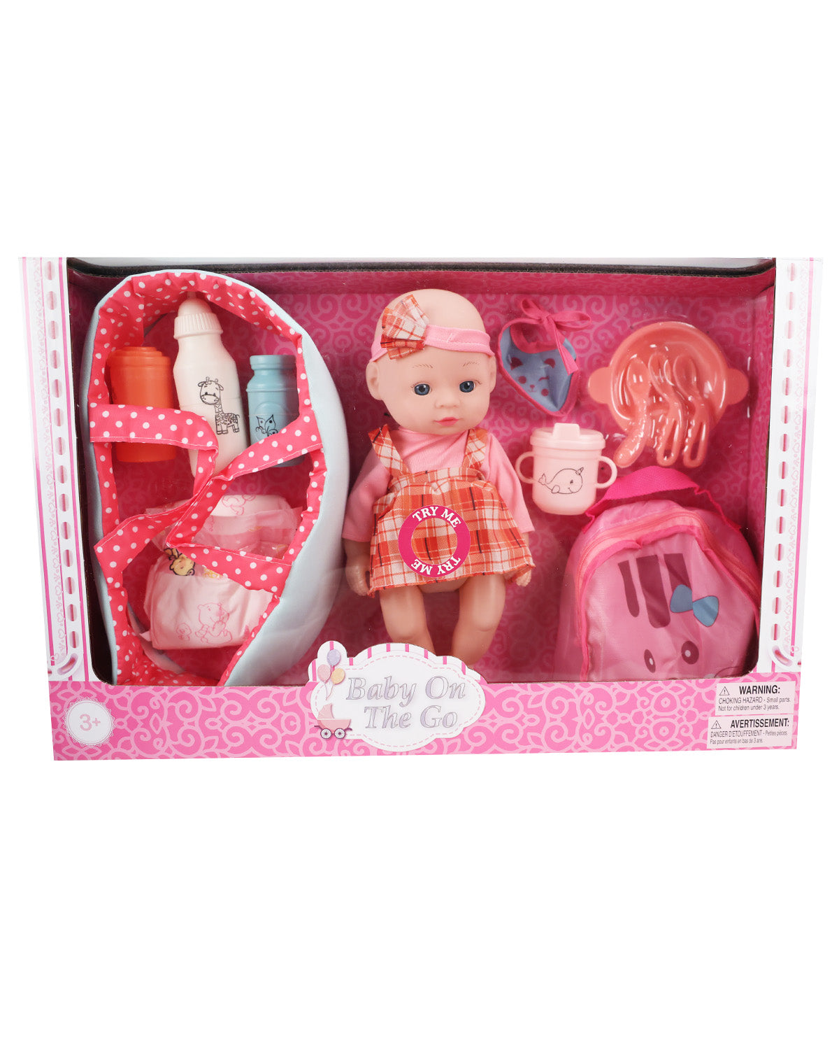 12" Baby Doll On The Go with Fabric Carrier