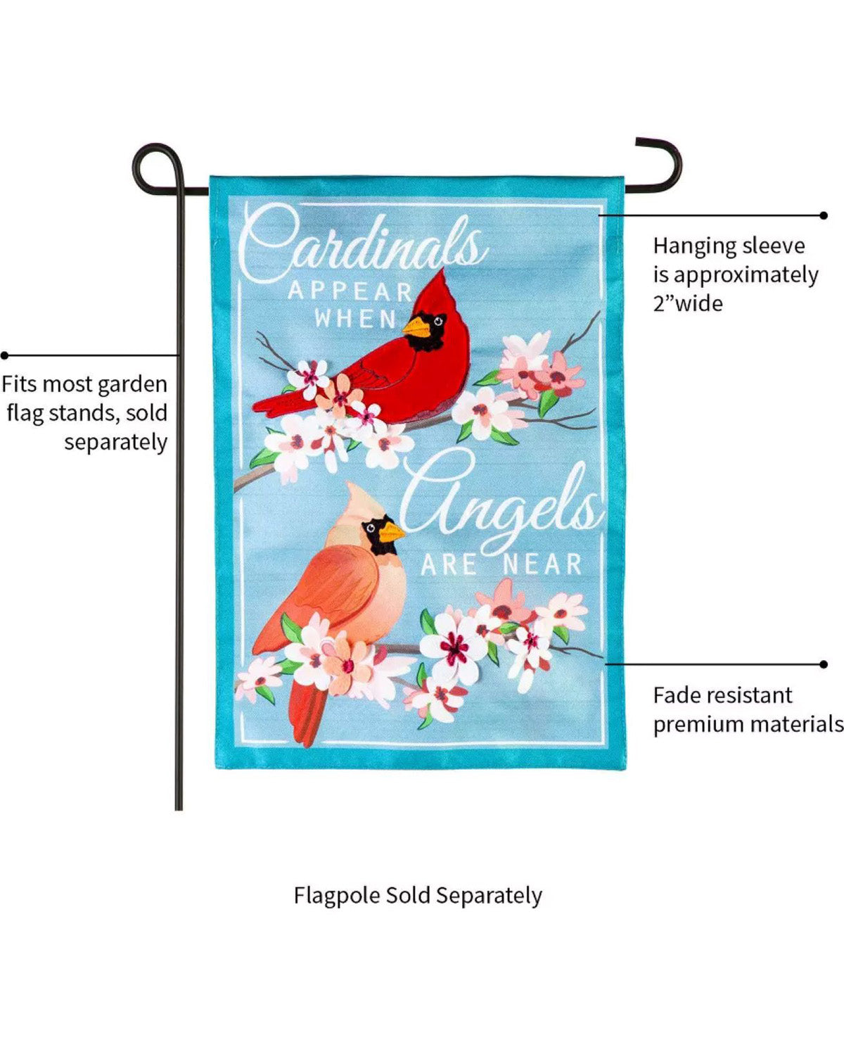 Angels Are Near Garden Linen Flag