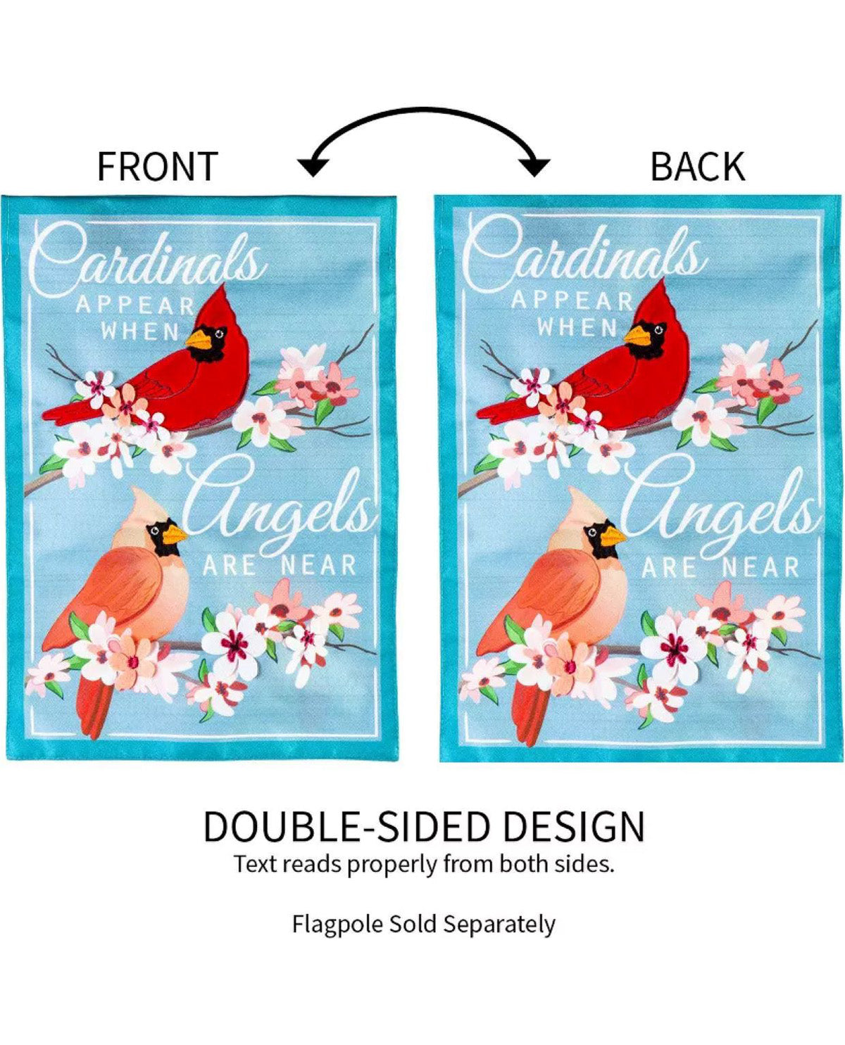 Angels Are Near Garden Linen Flag