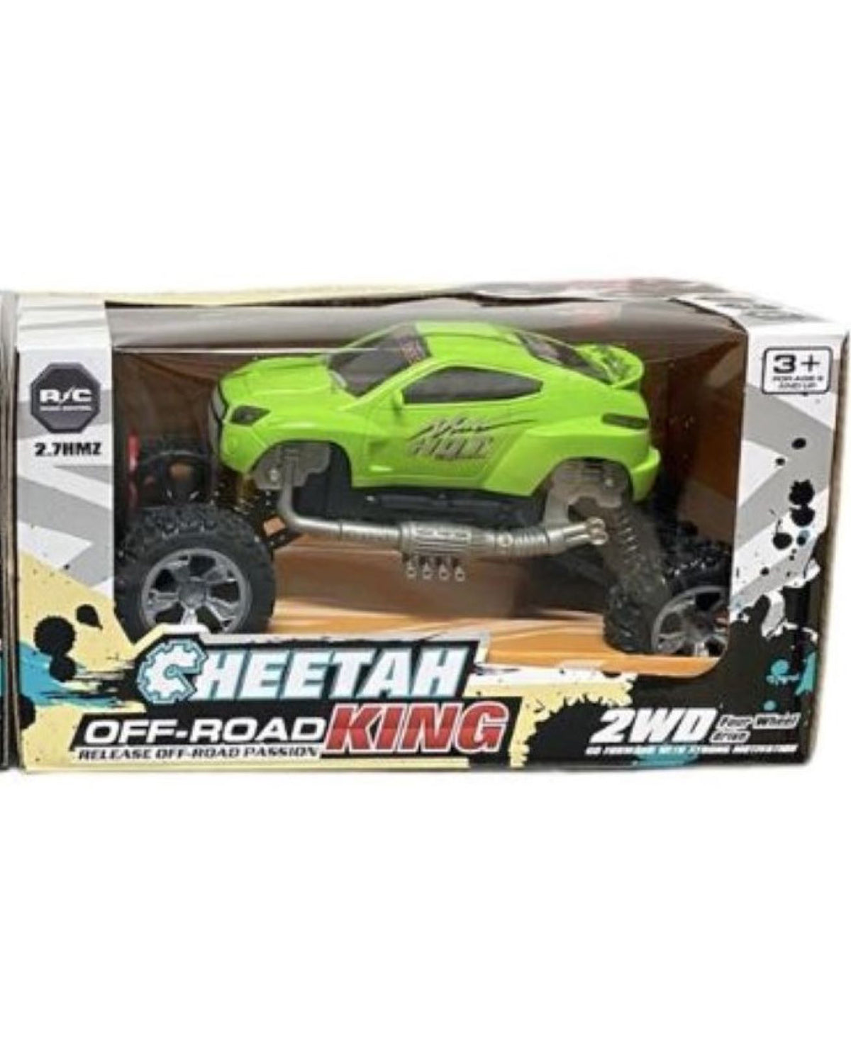 Lime Green Cheetah Off-Road King Remote Control Car