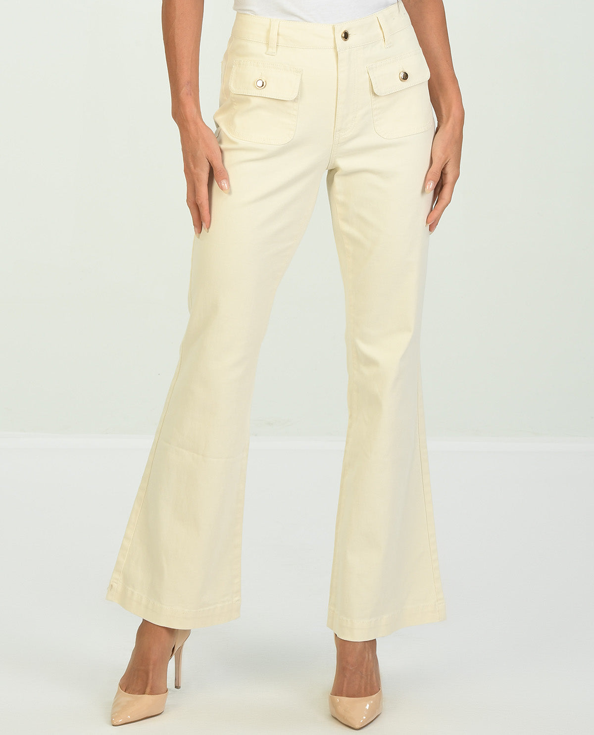 D Jeans Flap Pocket Flare Pant