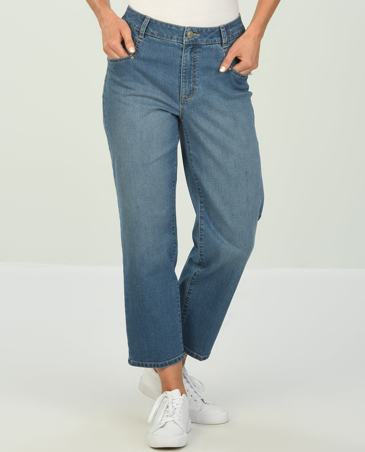 D Jeans Straight Leg Ankle Jean