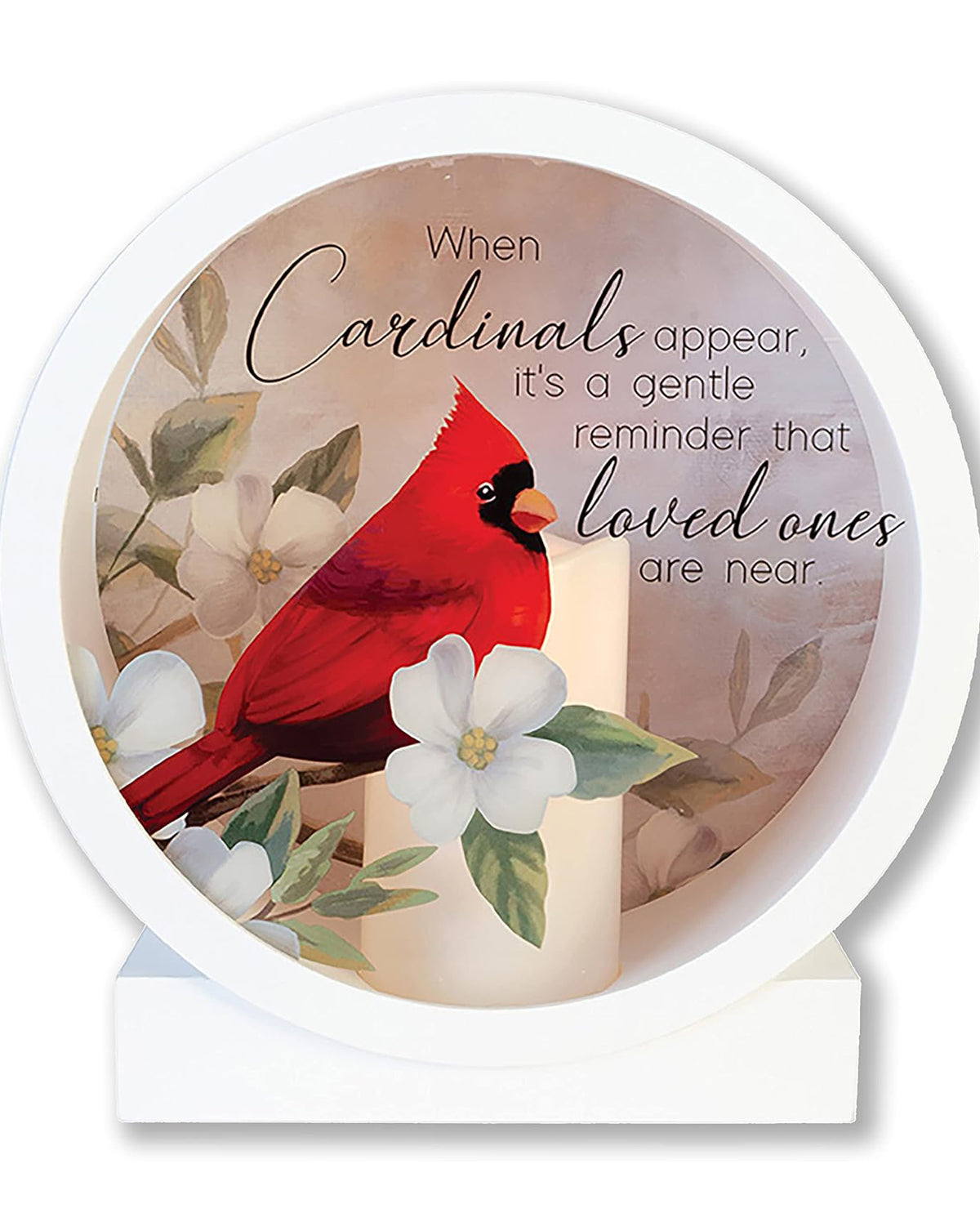 Cardinal Memorial Flameless LED Candle Sympathy Gift