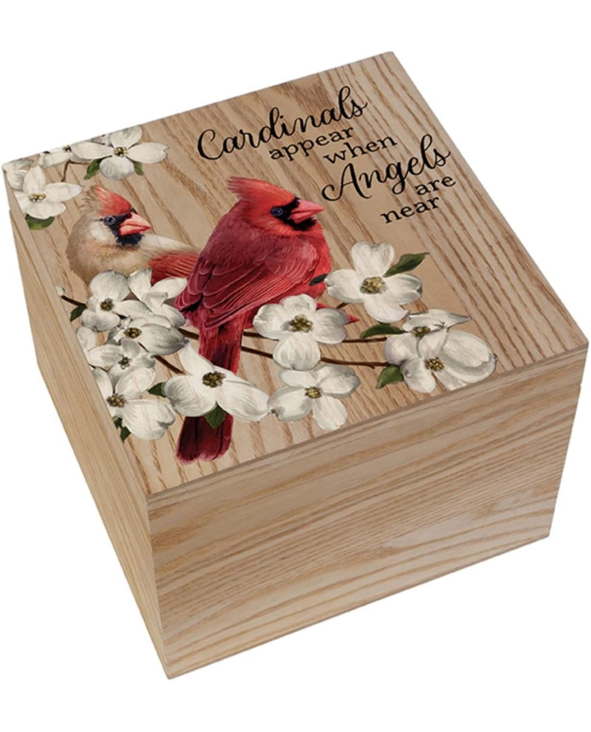 Wooden Cardinal Memory Box