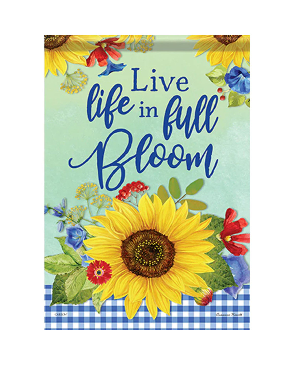 Live Life Garden Flag