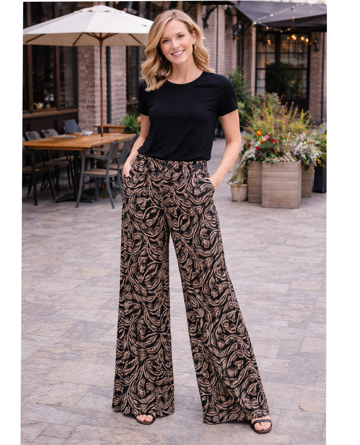 Robert Louis Silky Print Knit Pant