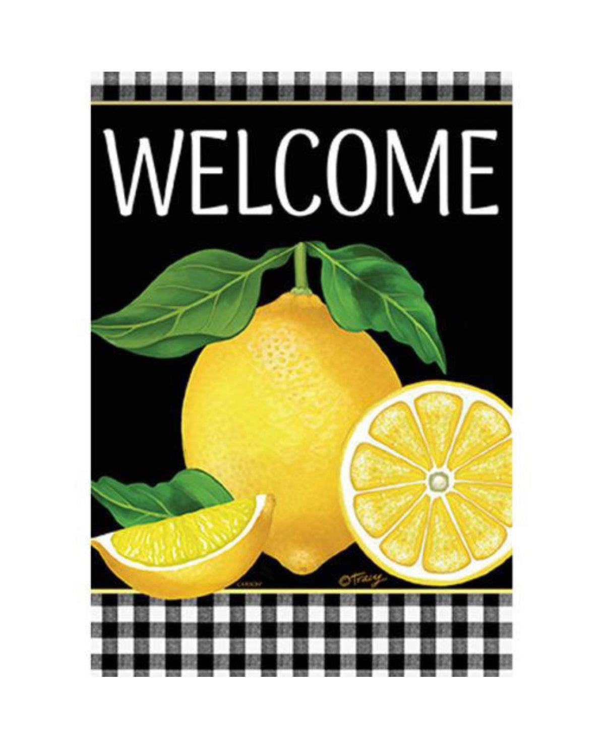 Welcome Lemon Garden Flag