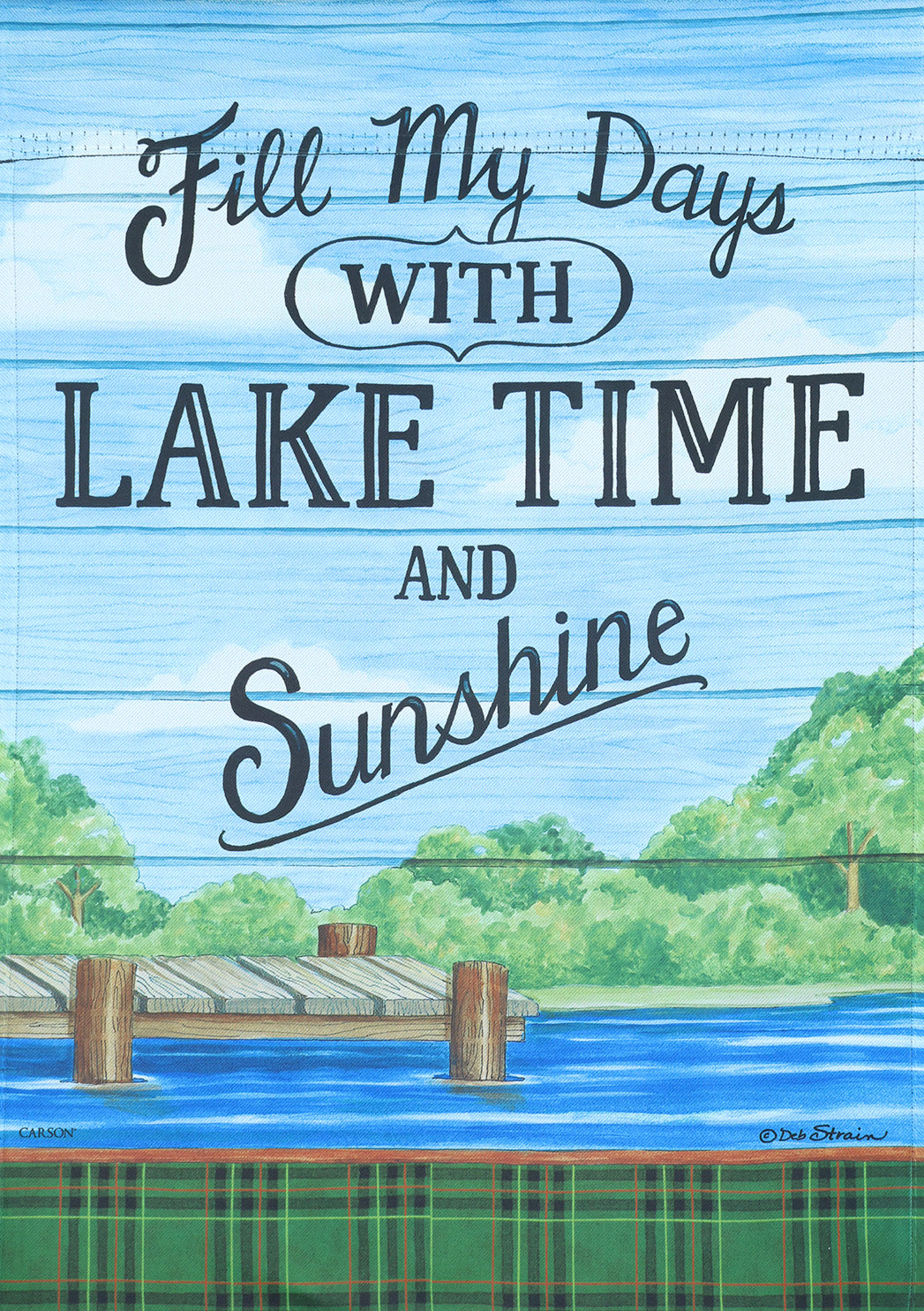 Lake Time Garden Flag