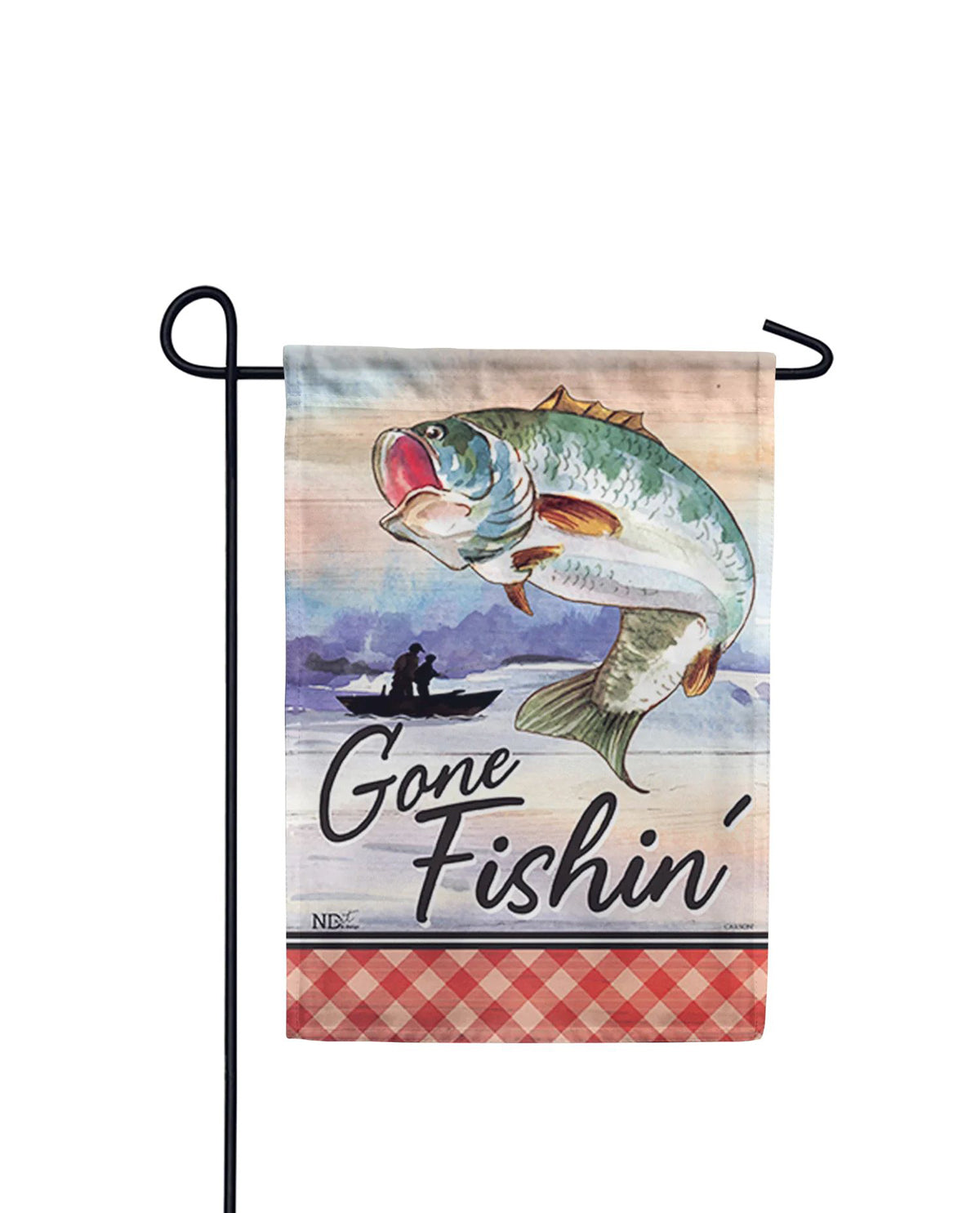 Gone Fishing Garden Flag