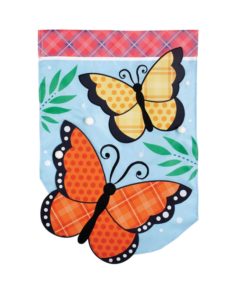 Butterflies Garden Applique Flag