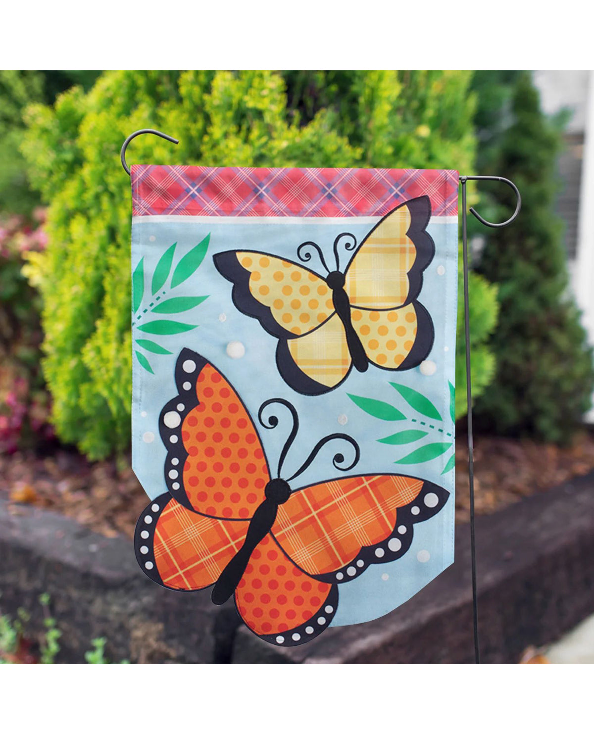 Butterflies Garden Applique Flag