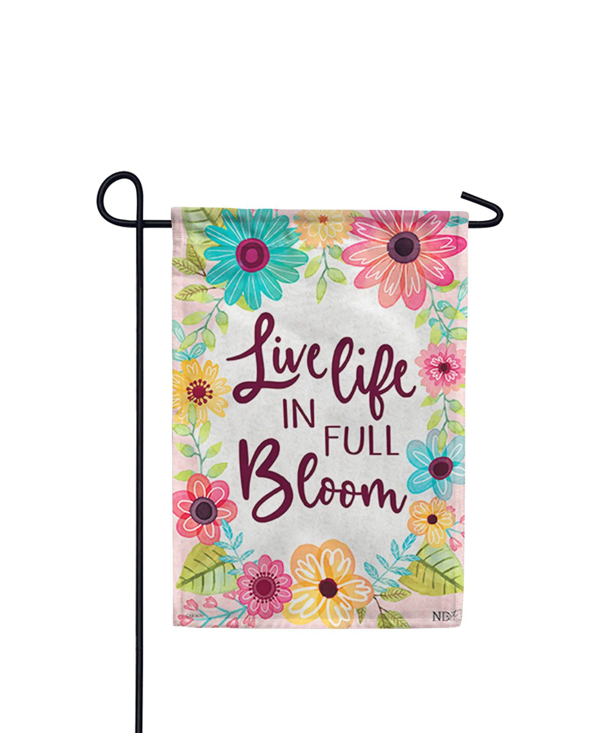 Full Bloom Shimmer Garden Flag