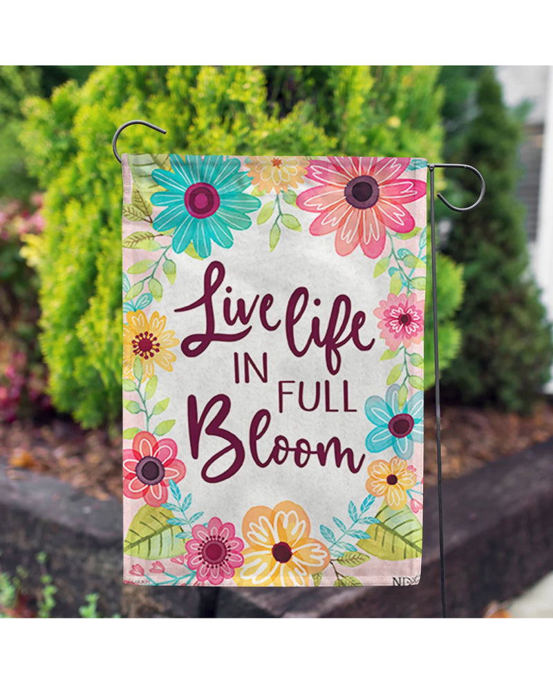 Full Bloom Shimmer Garden Flag