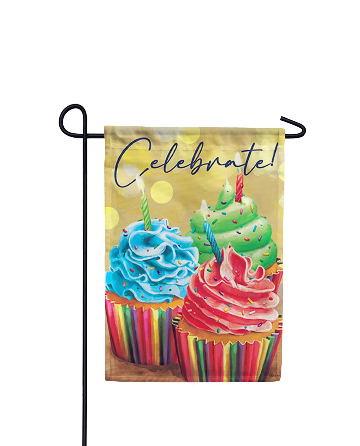 Let's Celebrate Shimmer Garden Flag