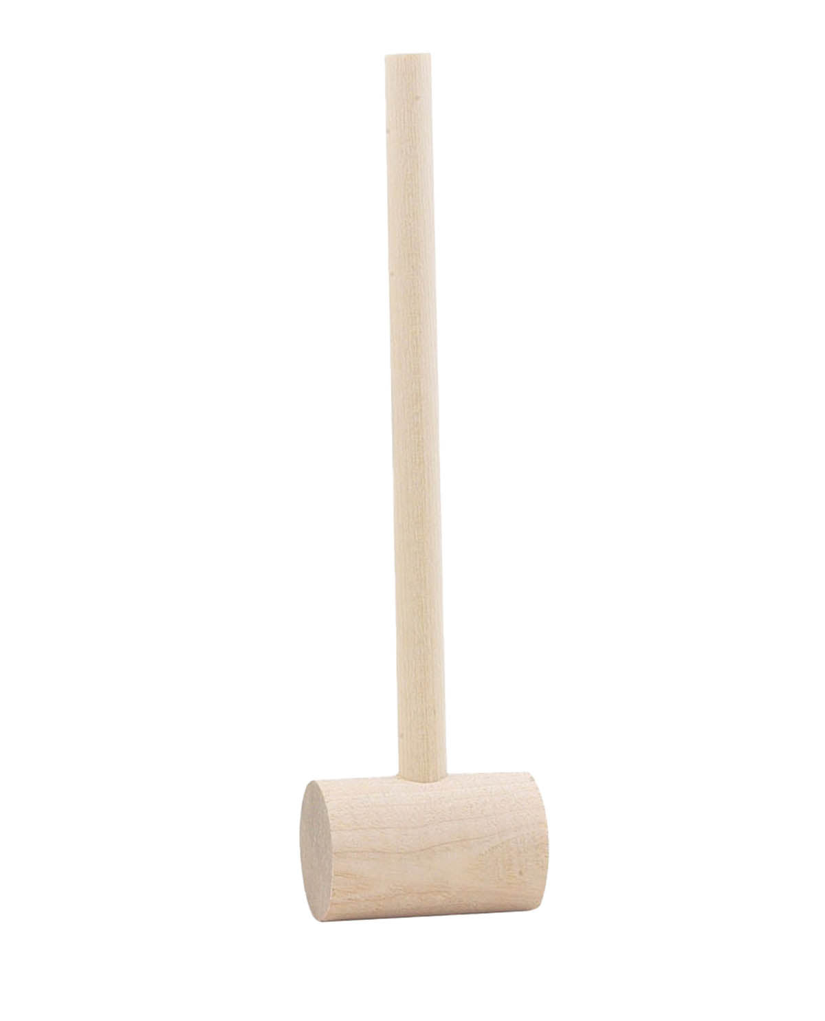 Wooden mallet on a white background