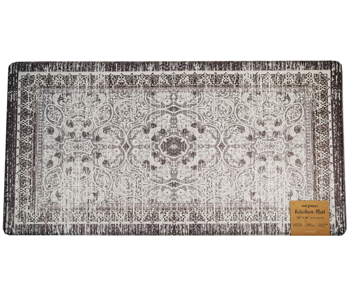 Piper Antique White Anti-Fatigue Kitchen Mat