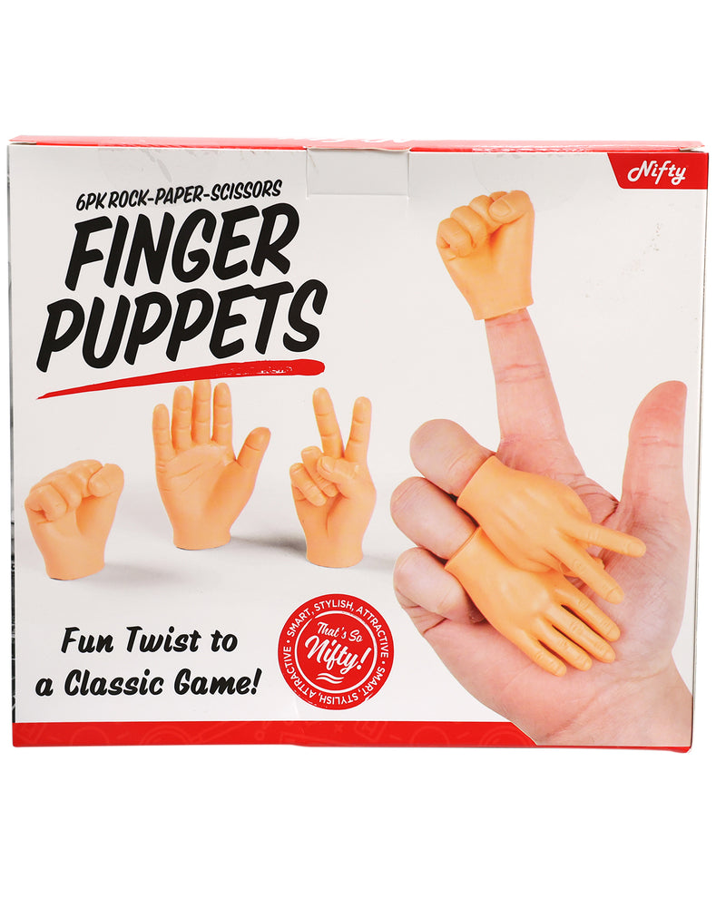 Rock, Paper, Scissors Finger Puppets - Six Pack