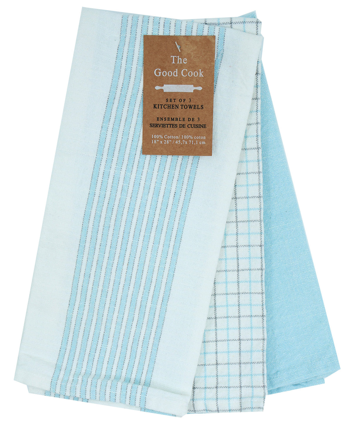 Light Blue Waffle Kitchen Towel Set