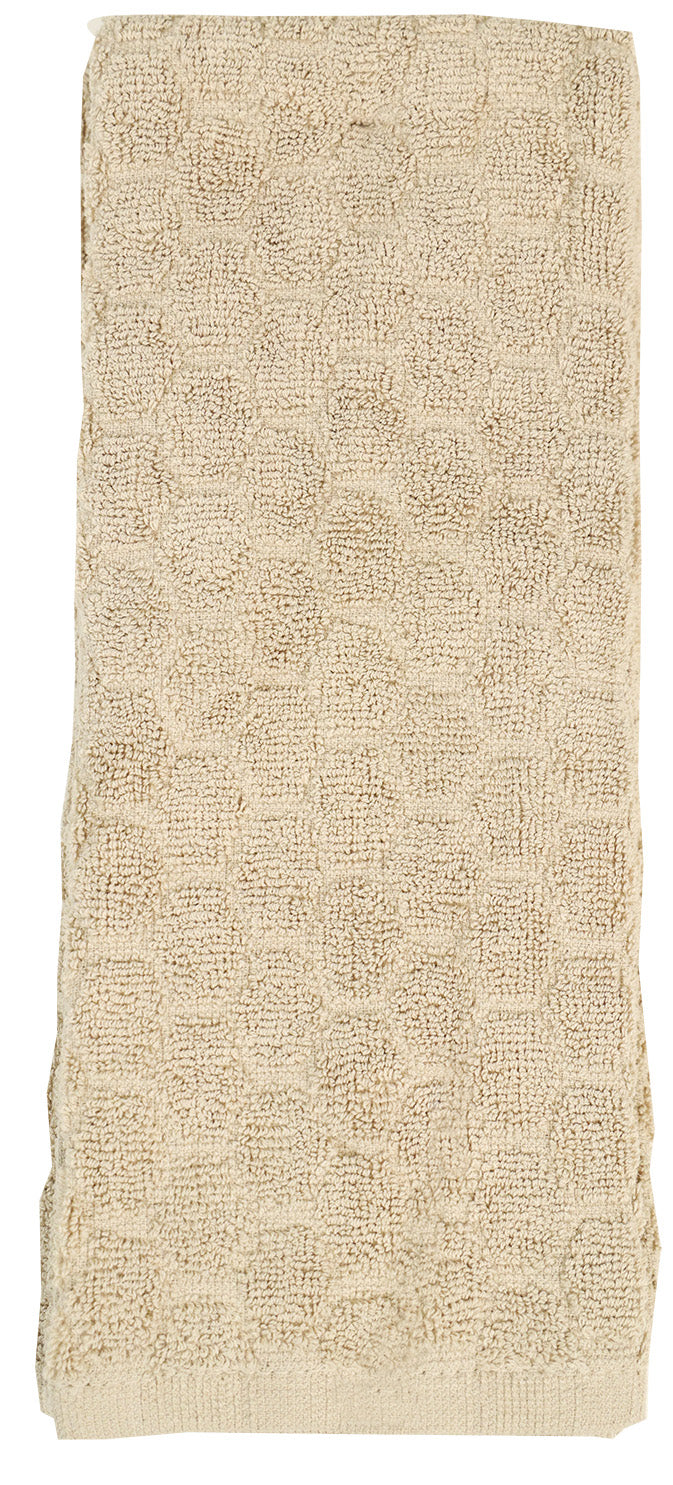 Taupe Terry Cotton Kitchen Towels - Three Pack