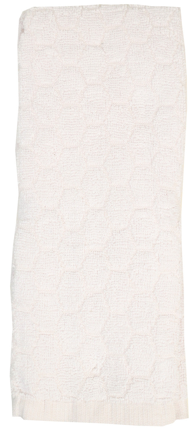 White Terry Cotton Kitchen Towel - Three Pack