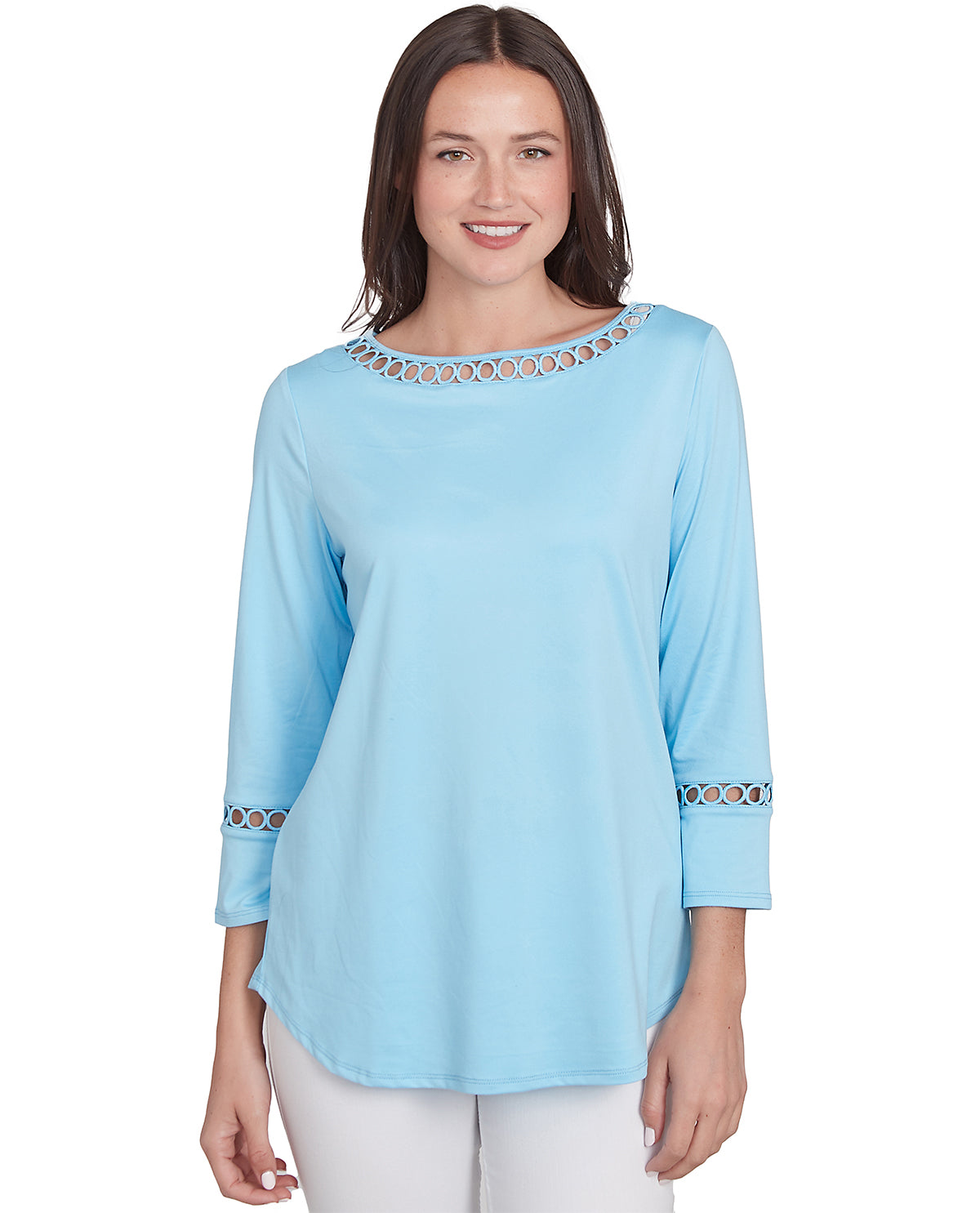 Ruby Road Missy Resort Ready Scoop Neck Solid Knit Top