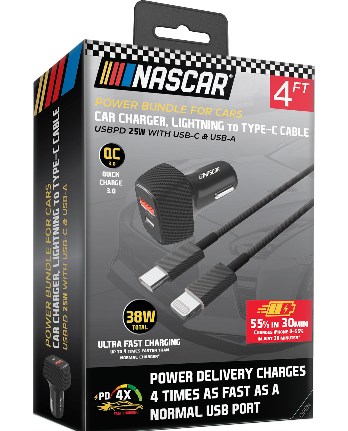 NASCAR Black Lightning Car Charger