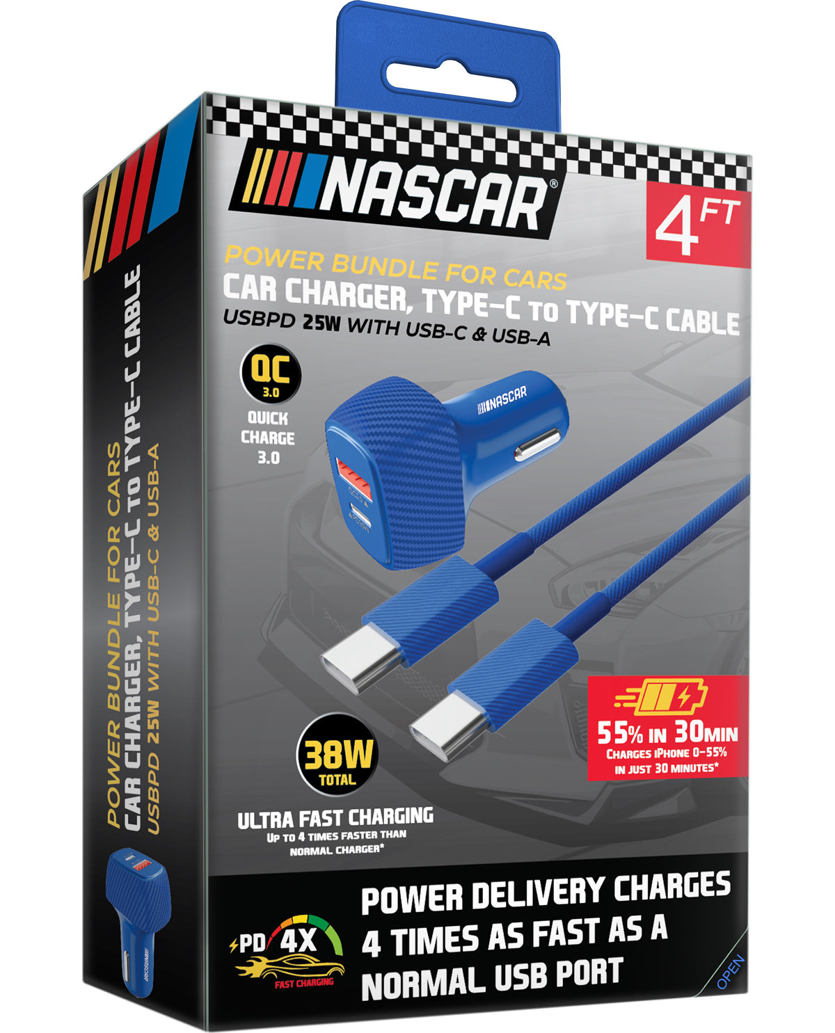 NASCAR Blue Car Charger