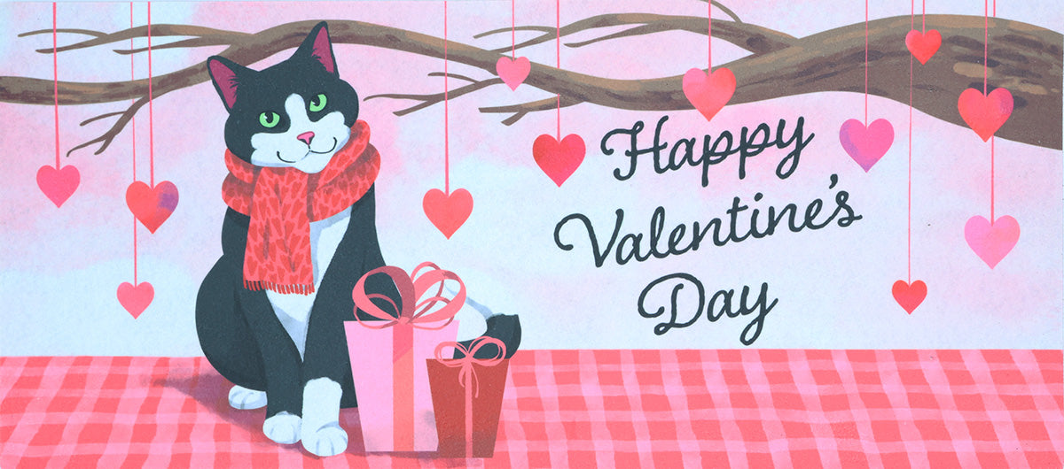 Sassafras Mat Valentines Cat