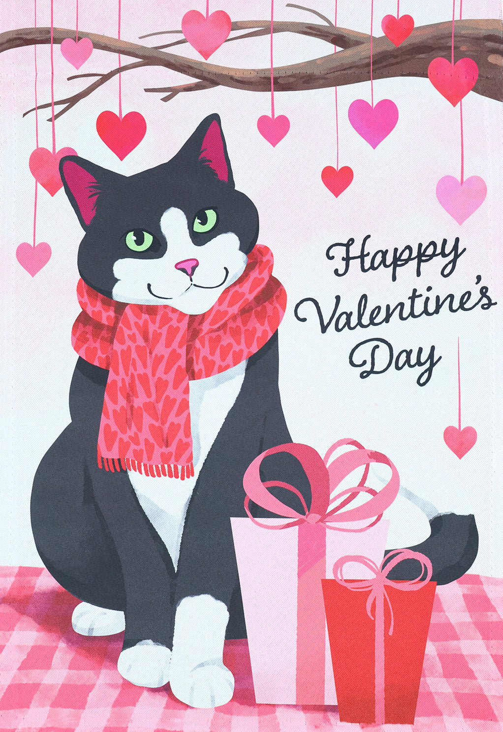 Valentine's Cat Suede House Flag