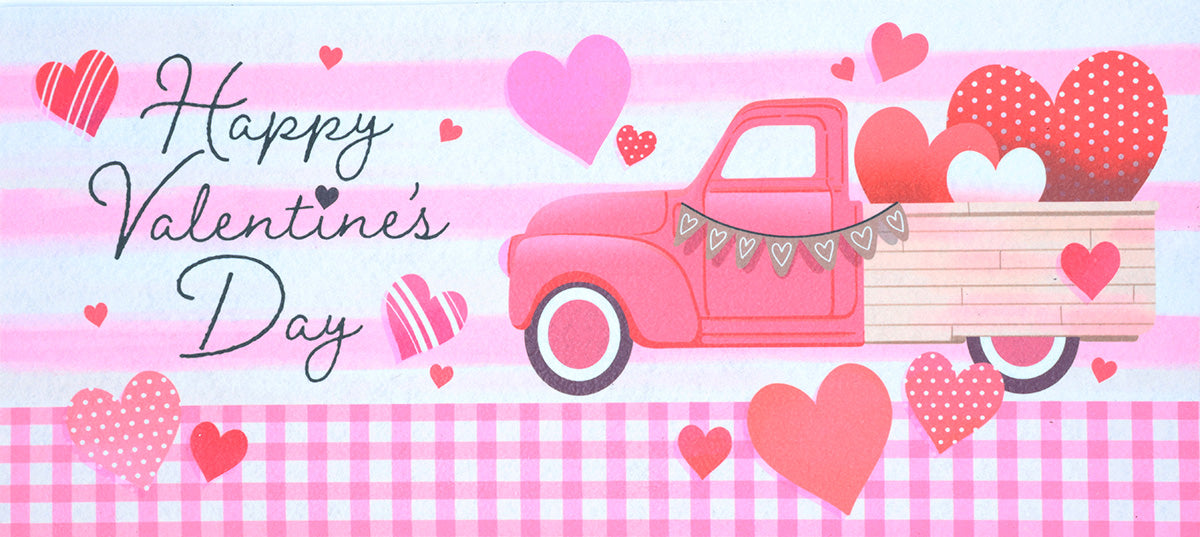 Valentine's Truck & Hearts Sassafras Mat