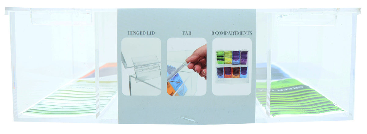 Acrylic 8-Slot Tea Storage Organizer