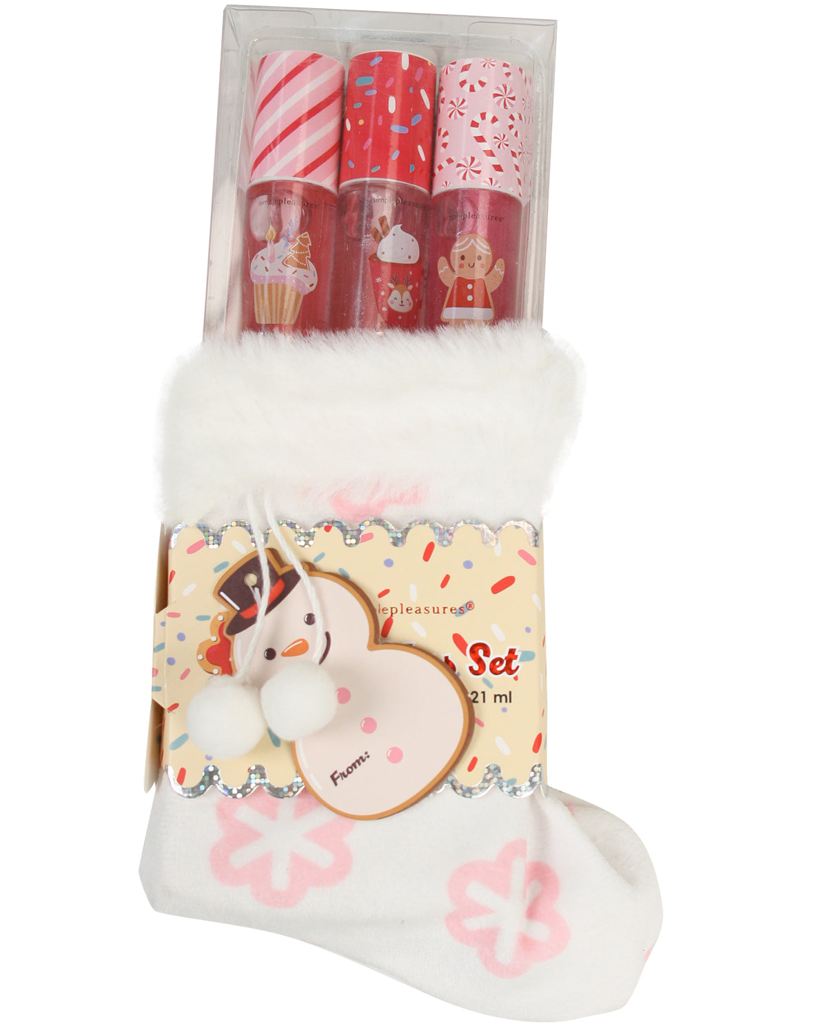 Lip Gloss in White Stocking Holiday Gift Set