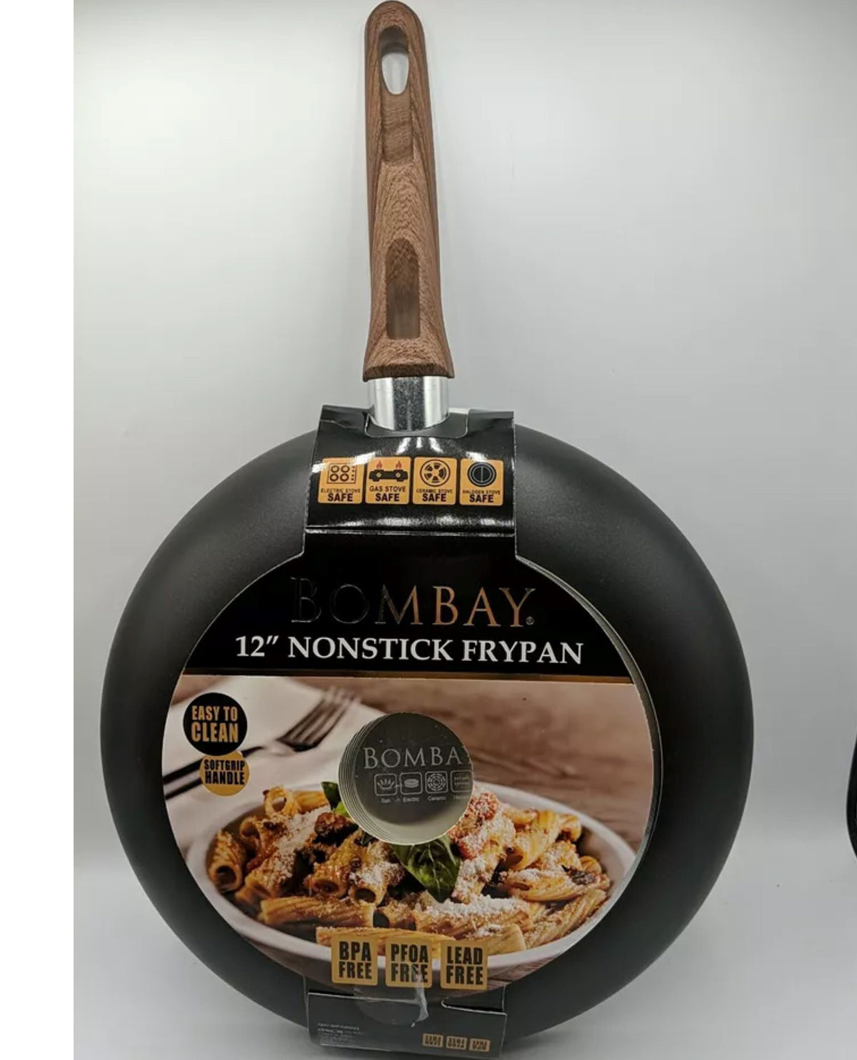 Bombay 12" Nonstick Frypan with Light Bright Wood Handle