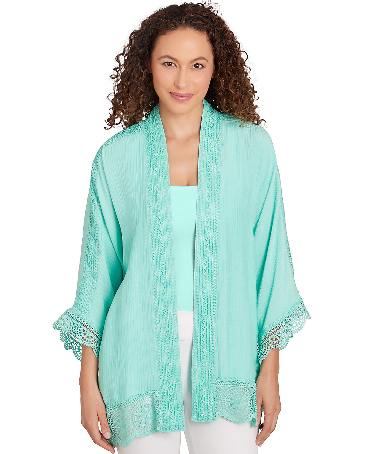 Ruby Road Tropical Splash Crinkle Gauze Jacket