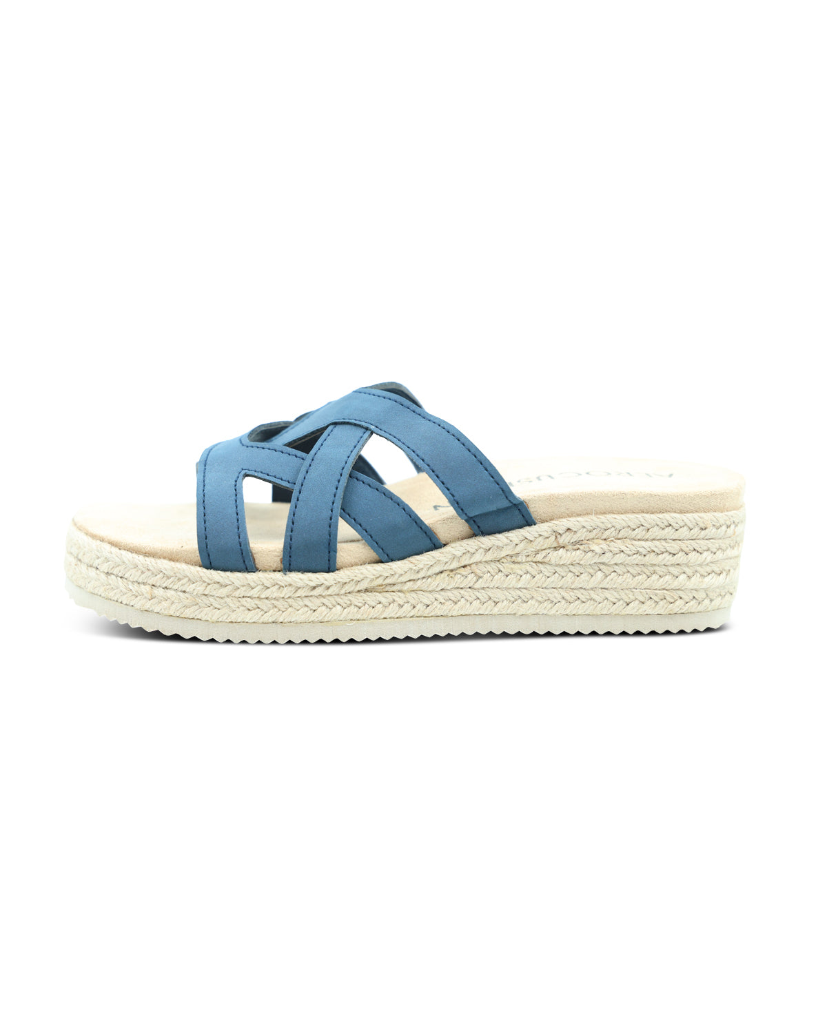 Aerocushion Navy Sheila Wedge Sandal