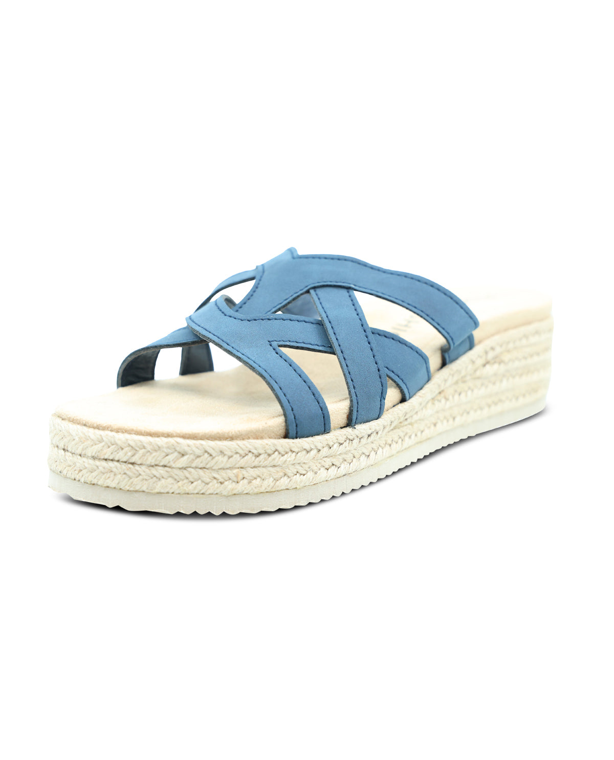 Aerocushion Navy Sheila Wedge Sandal