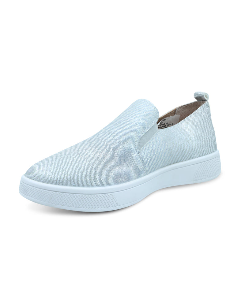 Savvy Stardust Silver Slip-On Casual Shoe